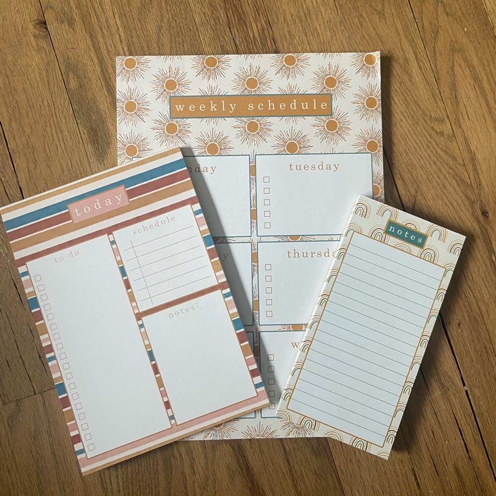 Schedule/ to-do stationary set